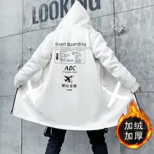 VERSMA зимний Корейский Ulzzang толстый длинный ветровка Тренч мужской хип хоп негабаритный Готический мужской длинная куртка-парка Прямая поставка