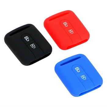 

LEEPEE 2 Buttons Key Case for Car For Nissan Qashqai Micra Navara Almera Silicone Auto Accessories Key Protect Bag Key Cover Fob