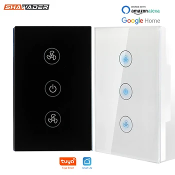 

Smart Fan Switch In Wall Speed Contro Wifi Enabled Variable Ceiling Touch Panel Compatible with Alexa and Google Assistant IFTTT