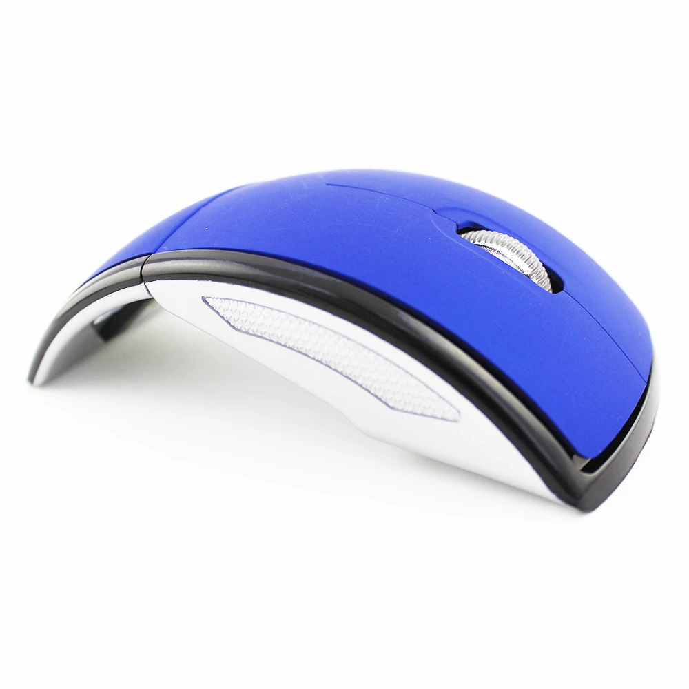 CHYI 2,4 ГГц Складная беспроводная компьютерная мышь Складная Arc USB оптическая мышь компьютерная игровая мышь для ноутбука microsoft Surface - Цвет: Синий