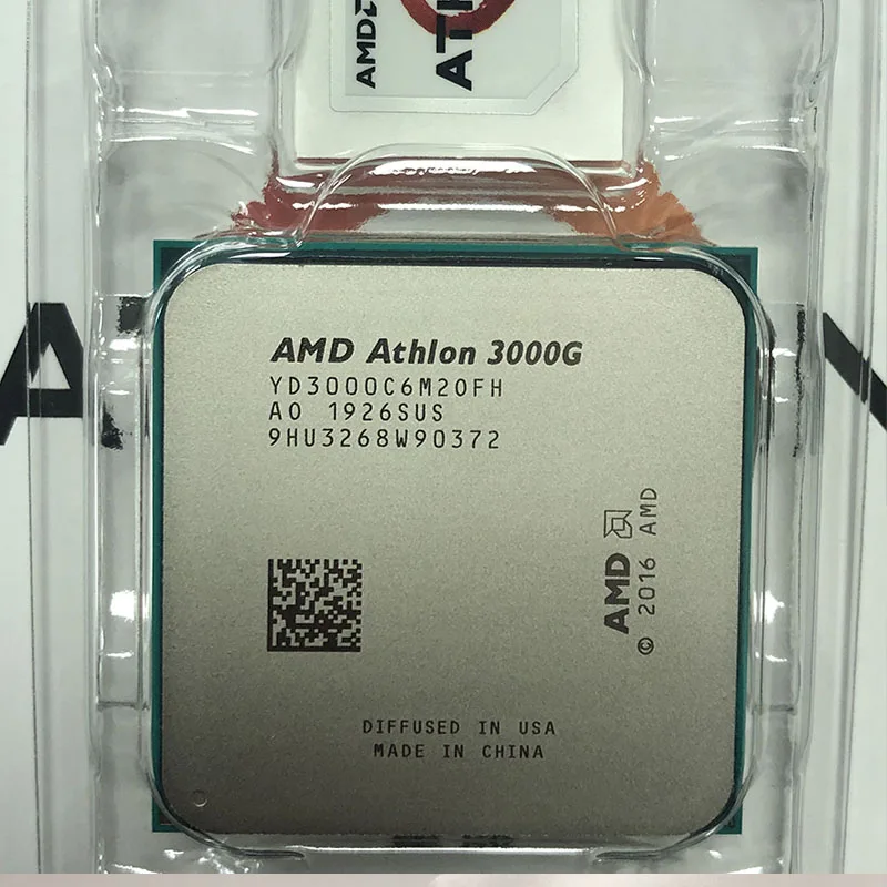 Двухъядерный процессор AMD Athlon 3000G X2 3 5 ГГц четырехъядерный YD3000C6M2OFH Socket AM4 новинка |