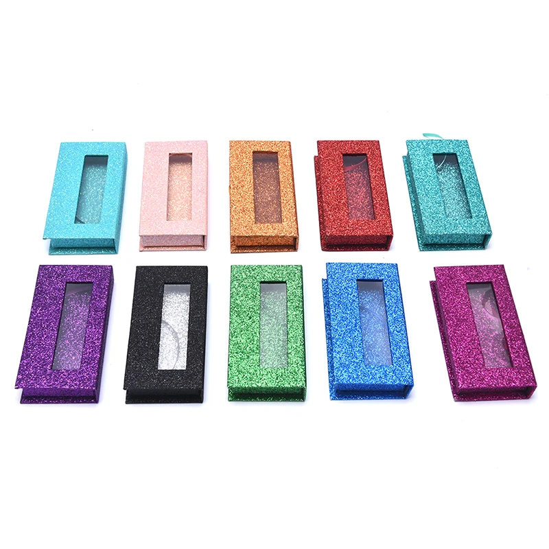 

1pc Eyelash Packaging Box Lash Boxes Packaging Faux Mink Lashes Square Round Empty Case Bulk