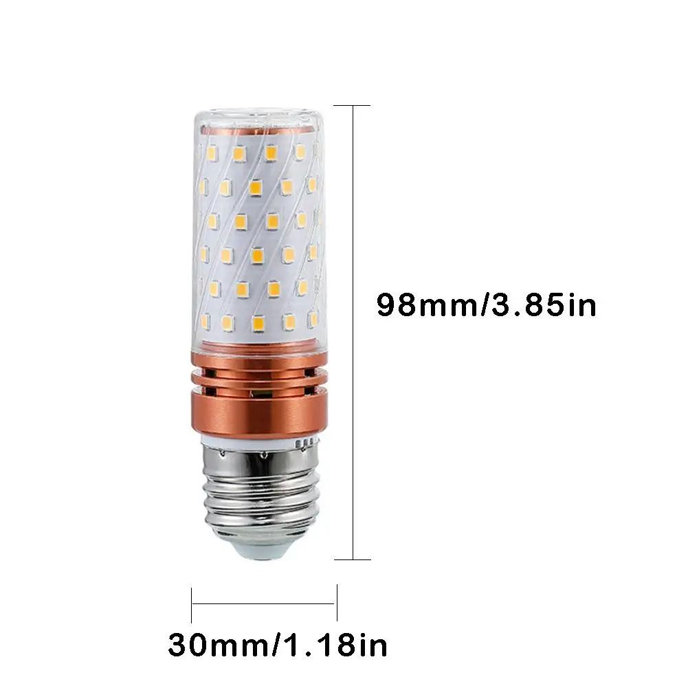 4PCS LED Light Bulbs 12W Three-color Dimming Corn Light For Home Office