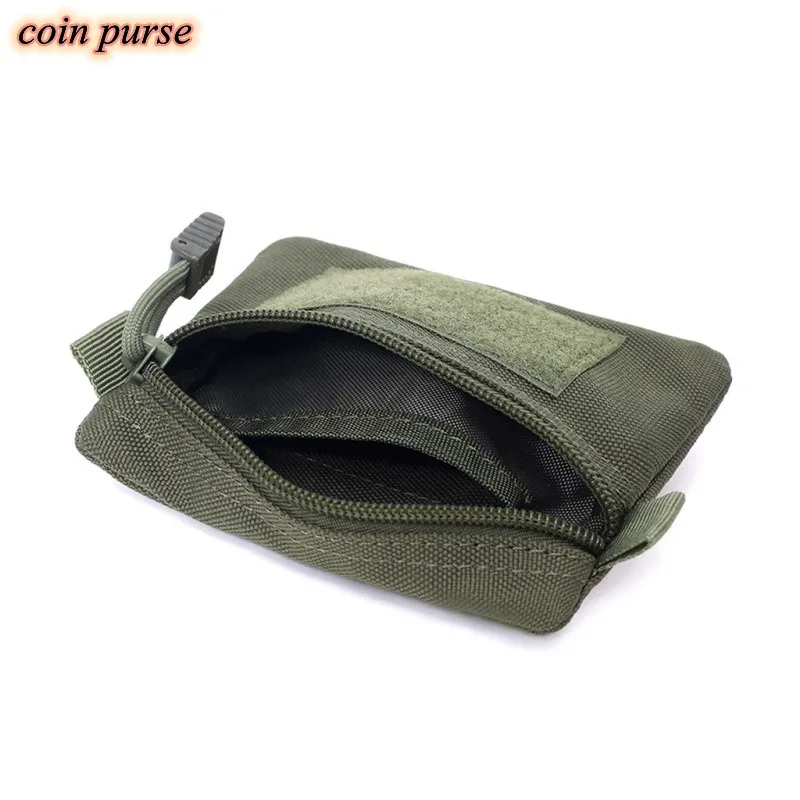 Funda multifunción para tarjeta de llave al aire libre, monedero multifuncional, bolso de deportes tácticos militares, con cremallera, bolsa Molle 2