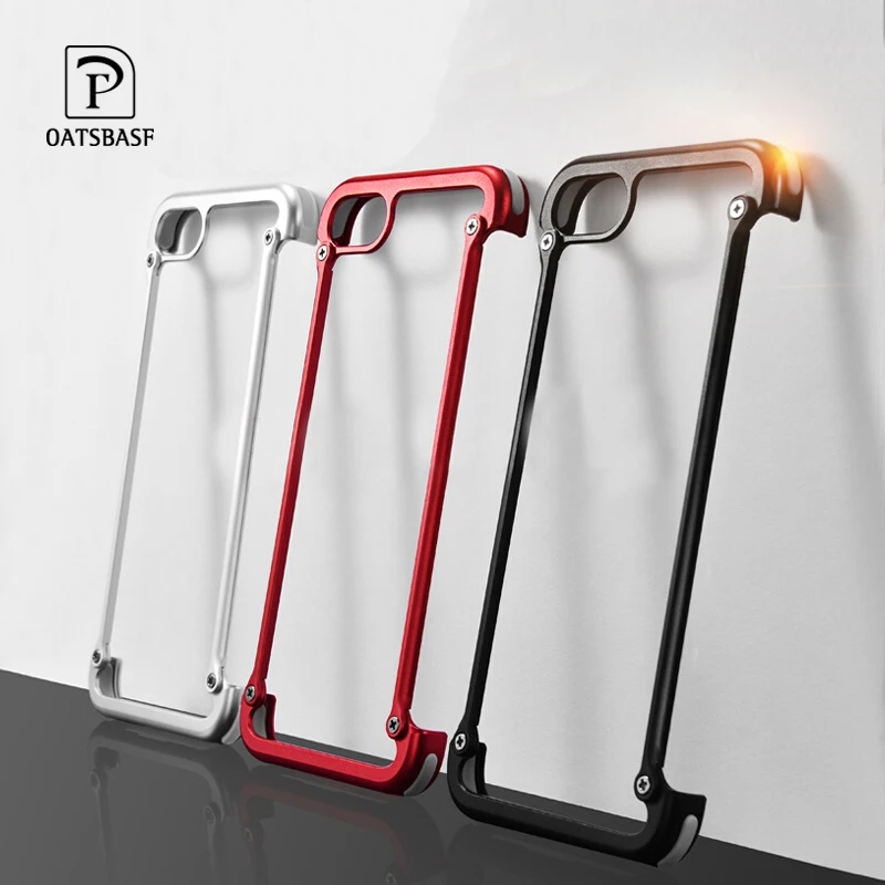  OATSBASF Luxury Original Airbag Metal Protection Case For iPhone 7 Case Personality Shell For iPhon
