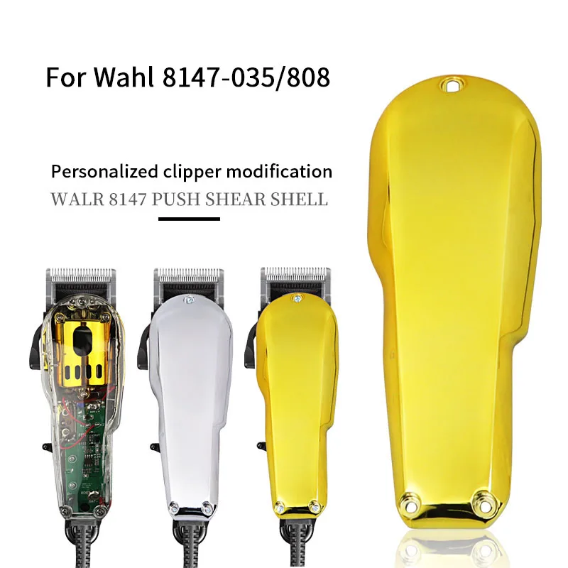 

Barber professional electric hair clipper PC cover trimmer knife front cover for Val 8147-035 808 transparent gold and silver