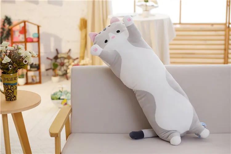 Down Cotton Adorable Cat Pillow Plush Toys Large Size Software Cat Cushion Children Women's Birthday Christmas Gift