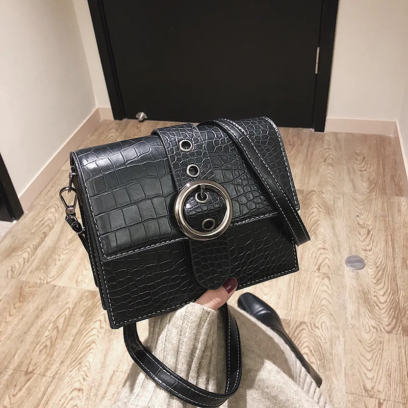 

Fashion Small Bag Women's 2020 New Style Fashion Hand Stone Pattern Shoulder Square Sling Bag Versatile Shoulder Bag WOMEN'S Bag