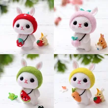 Nonvor Creative Rabbit Animal Handmade Toy Doll Kitting Non-Finished DIY Wool Felting Package MaterialArts Crafts Needlework