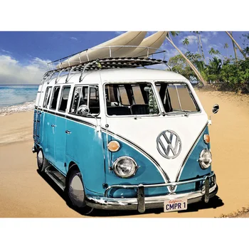

5D DIY Diamond Painting "Sightseeing Bus" Embroidery 100% Full Round Diamond Cross Stitch Rhinestone Mosaic Painting Decor