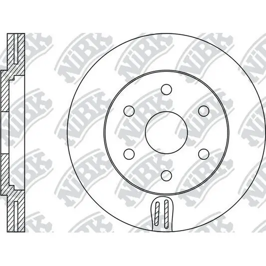 Диск тормозной передний Nissan Navara/Pathfinder 2.5DCi 05 NIBK