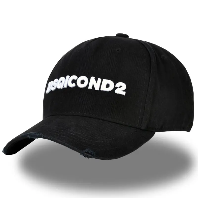 

Wholesale Cotton Baseball Caps DSQ Letters High Quality Cap Men Women Customer Design DSQICOND2 Logo Hat Black White Cap Dad Hat