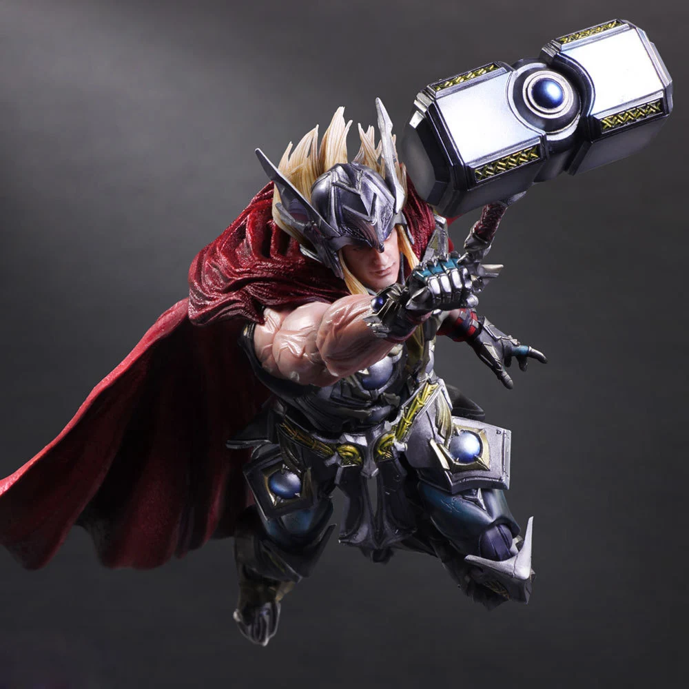 Play Arts kai thunder Thor фигурка Marvel PA Супергерои Мститель 27 см модельные игрушки, коллекционные подарки