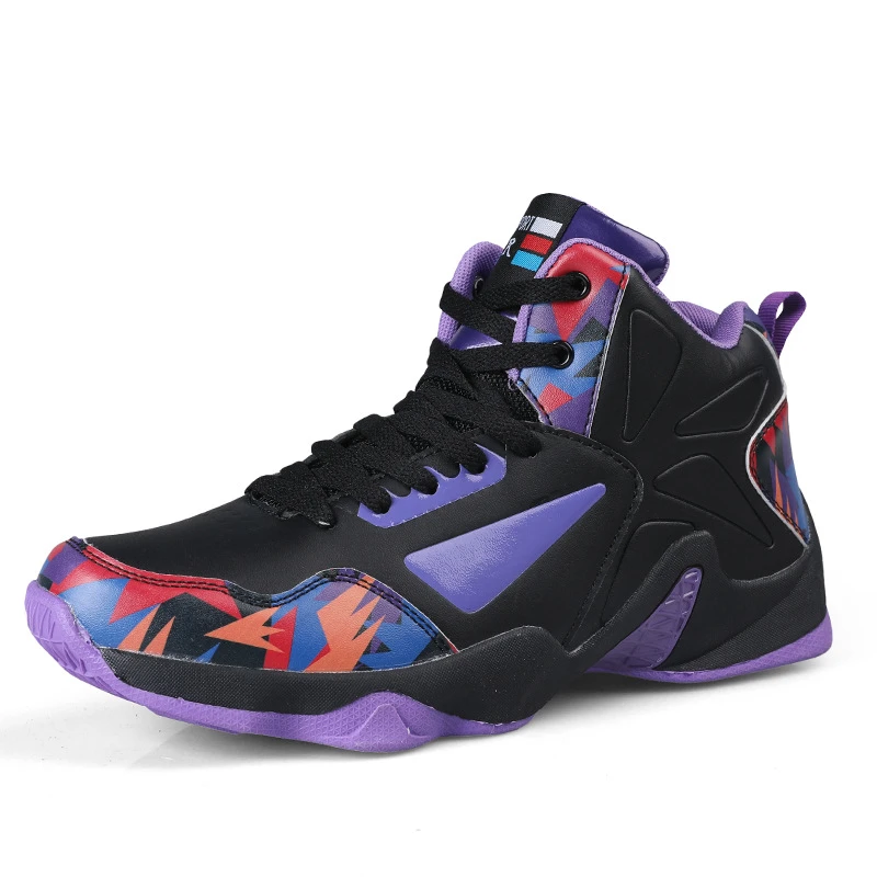 purple basketball shoes youth