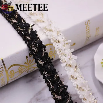 

4Meters 18mm Gold Line Braided Lace Trims Embroidered Webbing Ribbon Tapes for Shoes Dress Decoration DIY Sewing Accessories