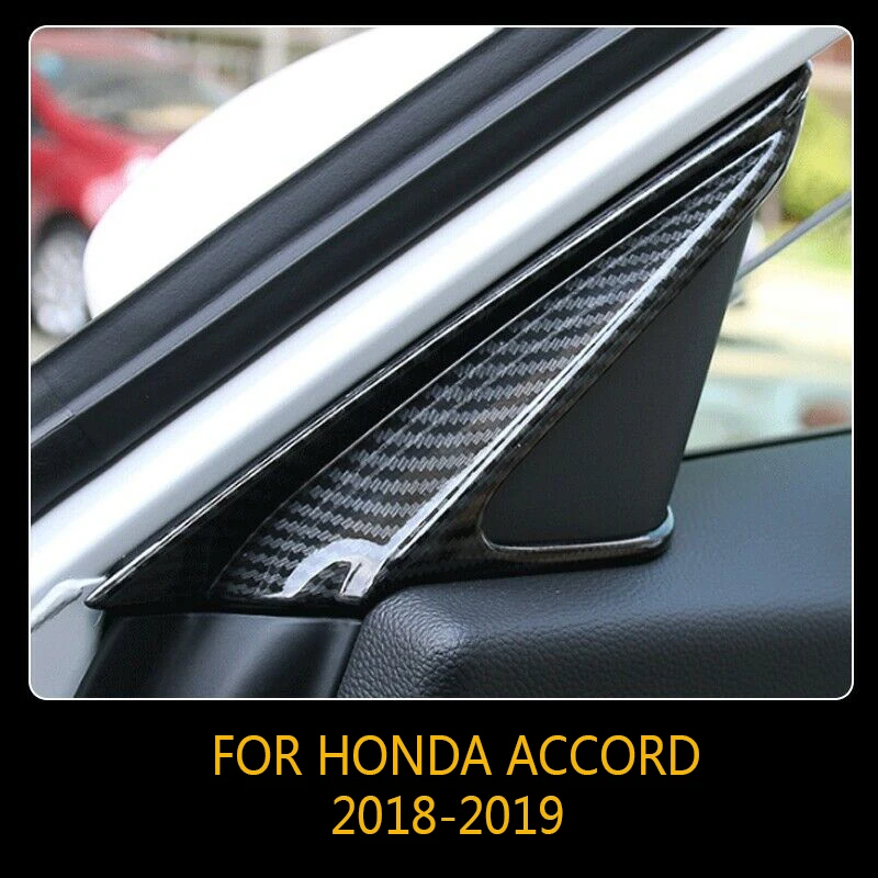 Карбоновый АБС Автомобильный Дверной передний столб накладка рамка для Honda Accord