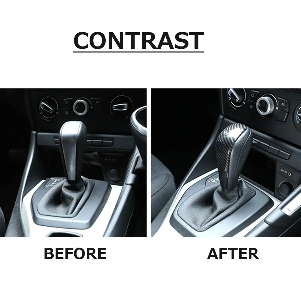 Ручка двери переключения передач из углеродного волокна для BMW 3 серии E90 E91 E92 E93 2007-2013