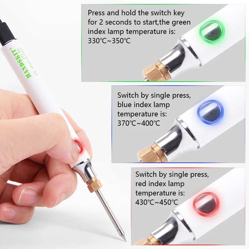Three-speed adjustable temperature USB soldering iron 5V 8W portable lead-free BAG soldering rework tool