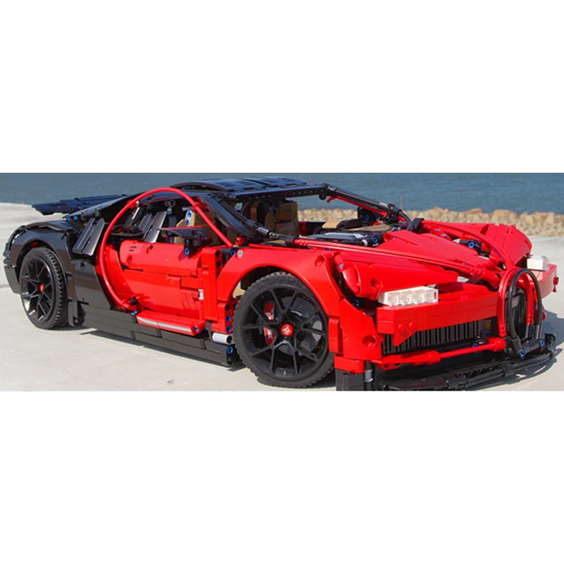 Спортивный гоночный автомобиль модель 23002 23006 20086 17698 21047 93018 Совместимость с 42056 42083 20097 LZ2101 10265 42110 - Цвет: 20086(red)