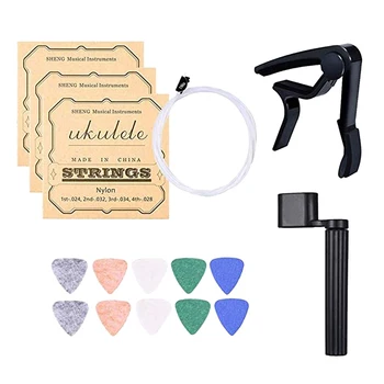 

Ukulele Repair Maintenance Tool Kit Toolkit String, Picks Ukulele Parts Accs