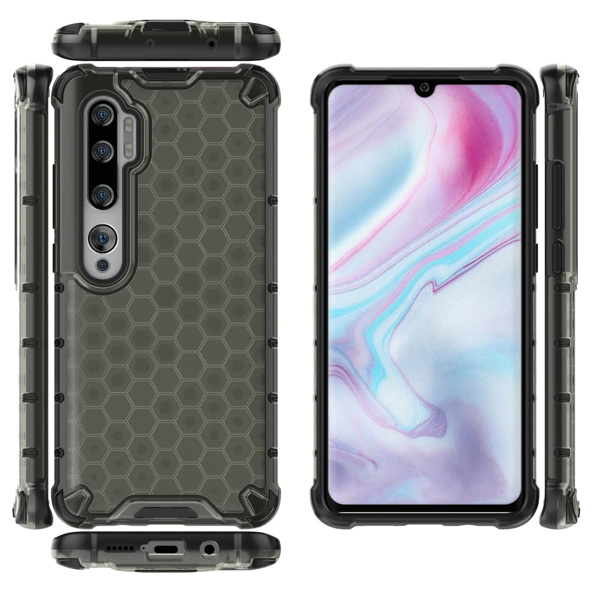 

Honeycomb Pattern Case For Xiaomi Mi CC9 Note 10 Pro Shockproof Hard Cover For XIaomi CC9e A3 9 Lite Beehive Anti Drop Case