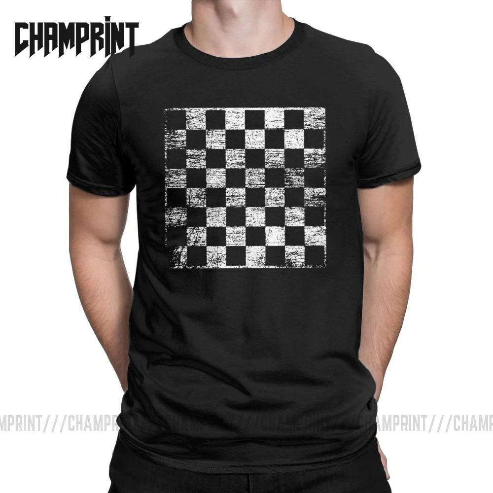 Chess T Shirts Men's 100% Cotton Vintage T-Shirts King Queen 60s Board Game Horse Fan Player Dad Tee Shirt Short Sleeve Gift | Мужская