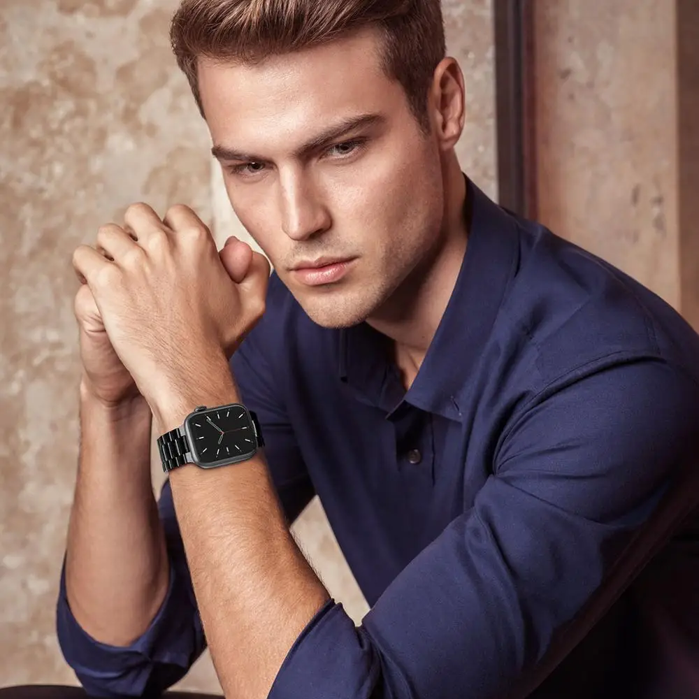 Браслет correa для apple watch 4, 3, 5, ремешок 44 мм, 40 мм, ремешок для iwatch i watch, металлический ремень 38 мм, 42 мм, cinturino, наручные часы