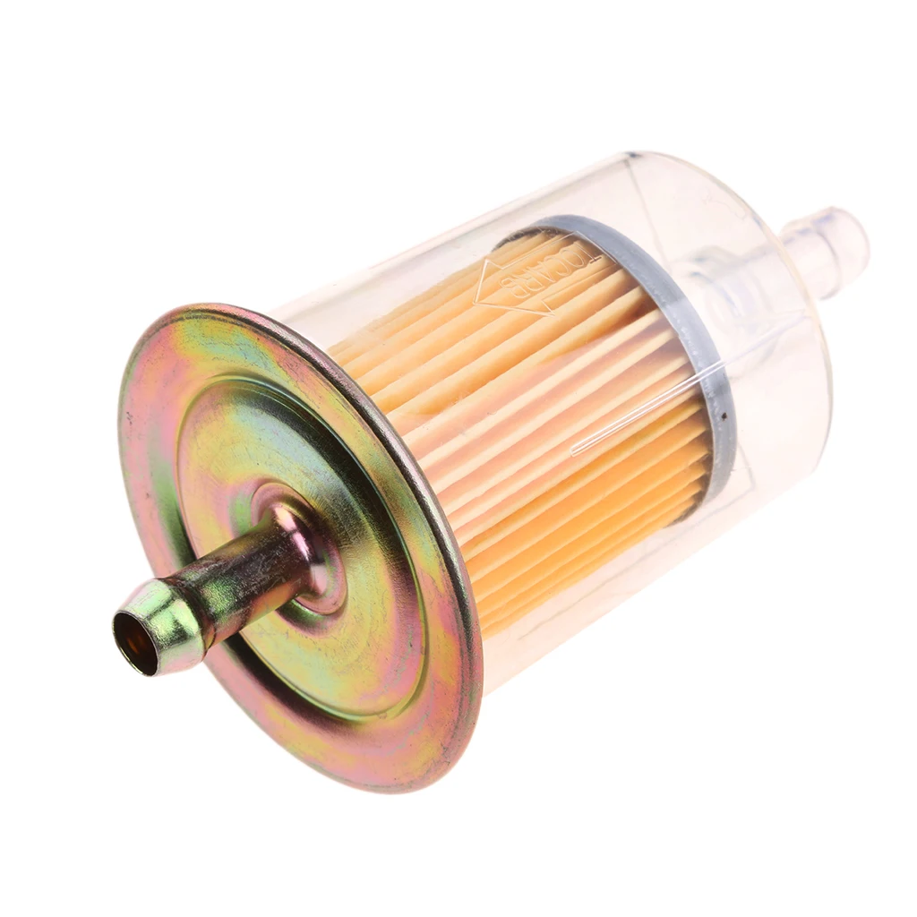 Universal Motorbike Inline Petrol Diesel Fuel Line Filter 9mm Plastic