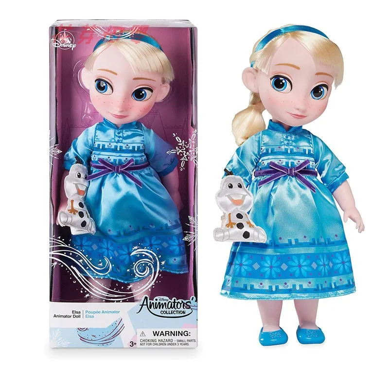 Оригинальная кукла Дисней 33 см, настоящая кукла принцессы Эльзы и Анны из мультфильма «Холодное сердце», Снежная королева, детские игрушки для девочек, подарок на день рождения и Рождество - Цвет: 033Elsa with box