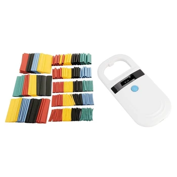 

328Pcs Cable Heat Shrink Tubing 2:1 Assortment Kit & 1 Set Microchip Reader RFID Pet Microchip Scanner with LED Display