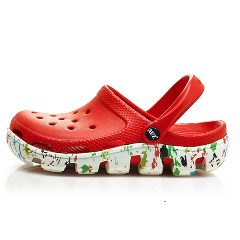 

2020 New Summer Croc Shoes Beach Sandals For Men Crocks Slipper Red Graffiti Clogs Men Shoes Sandles EVA Crocse sandalias hombre