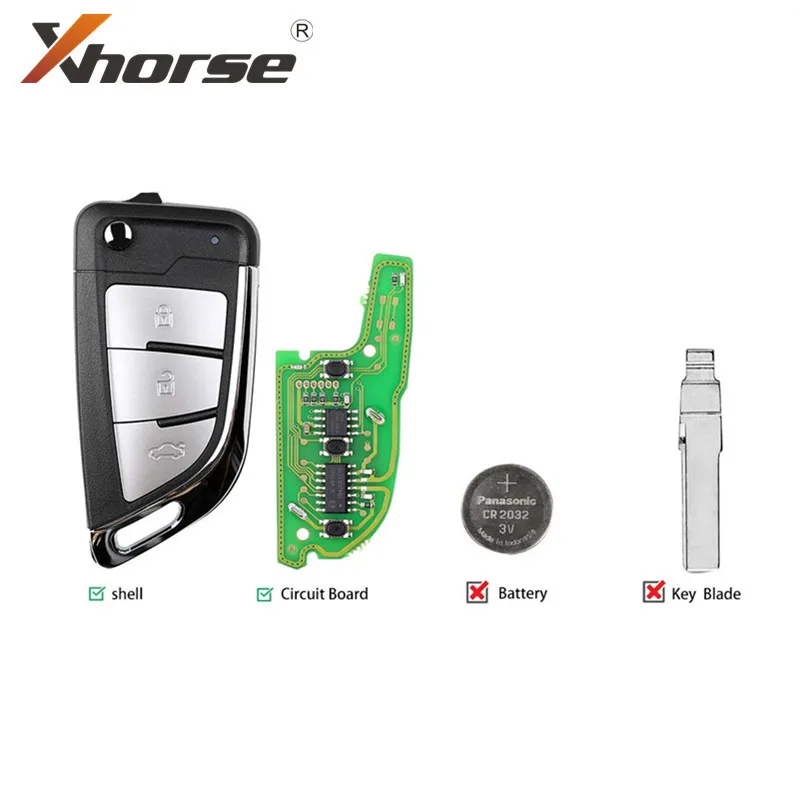 Нож Xhorse VVDI2 VVDI 2 стиля (Flip 3BTN) XKKF21EN 1 шт.| |