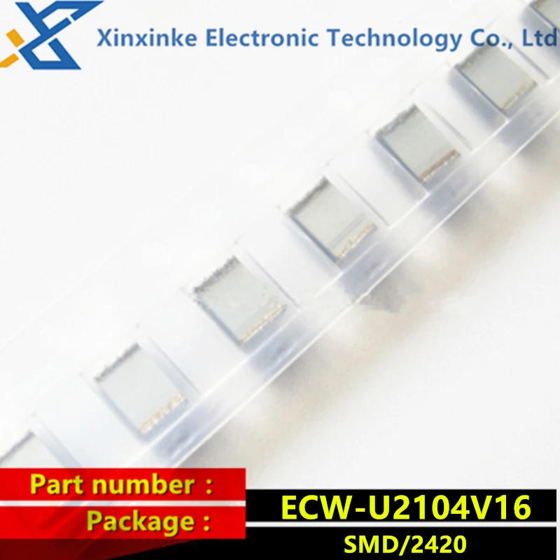 ECWU2104V16 100nF SMD Metallized Film Capacitor 0.1uF 250VDC 5% PEN FILM 2420  ECW-U2104V16 CBB Polyester Capacitor ecwu2473v16 smd metallized film capacitor 0 047uf 250vdc 5% pen film 2416 47nf ecw u2473v16 cbb polyester capacitor