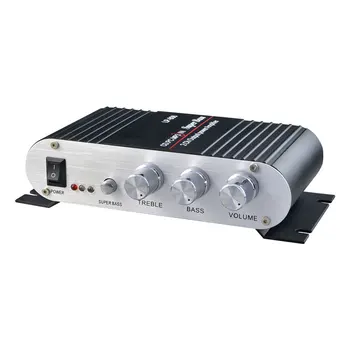 

MINI Car Power Amplifier Digital Player Hi-Fi Stereo CD MP3 MP4 PC Speaker Motorcycle Home Super BASS 2-CH Audio AMP
