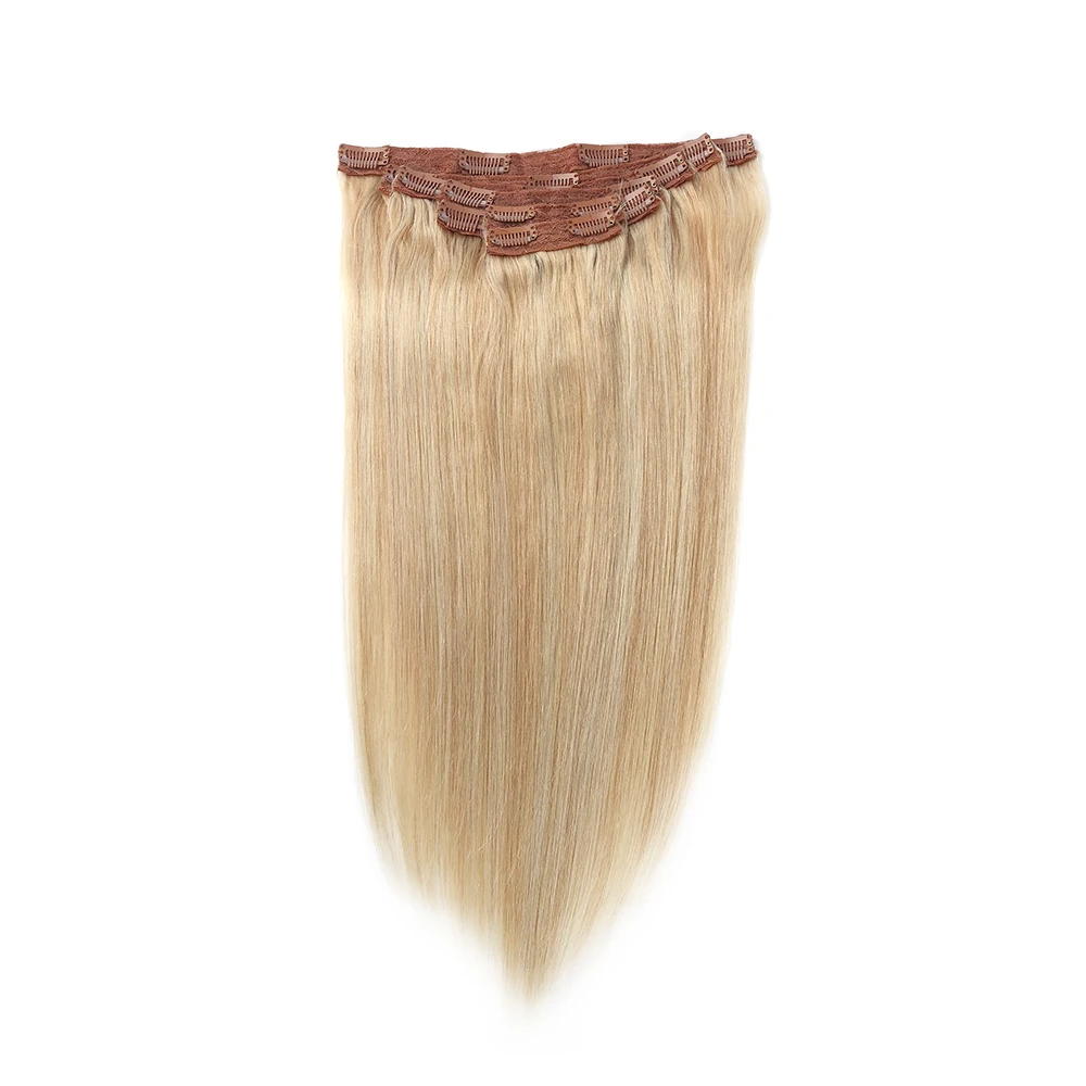 Sindra 7 шт./компл. 1"-24" Волосы remy прямые волосы для наращивания на заколках - Цвет: 24 60