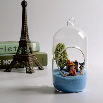 

Free Shipping Diameter=8cm Cylinder Shaped Glass Terrarium Vase Microscape Hydroponic Plants Wedding Decoration