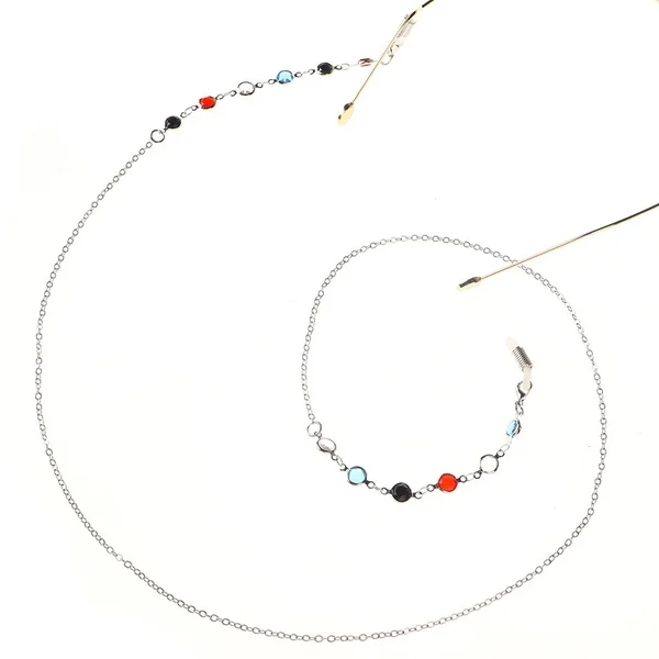 1Pc Silver 78cm Женские Мужские очки оптика держатель цепи аксессуары модные Кристальные солнцезащитные очки ожерелье для чтения очки ремешок шнур ремешок - Цвет: 1Pc Silver 78cm