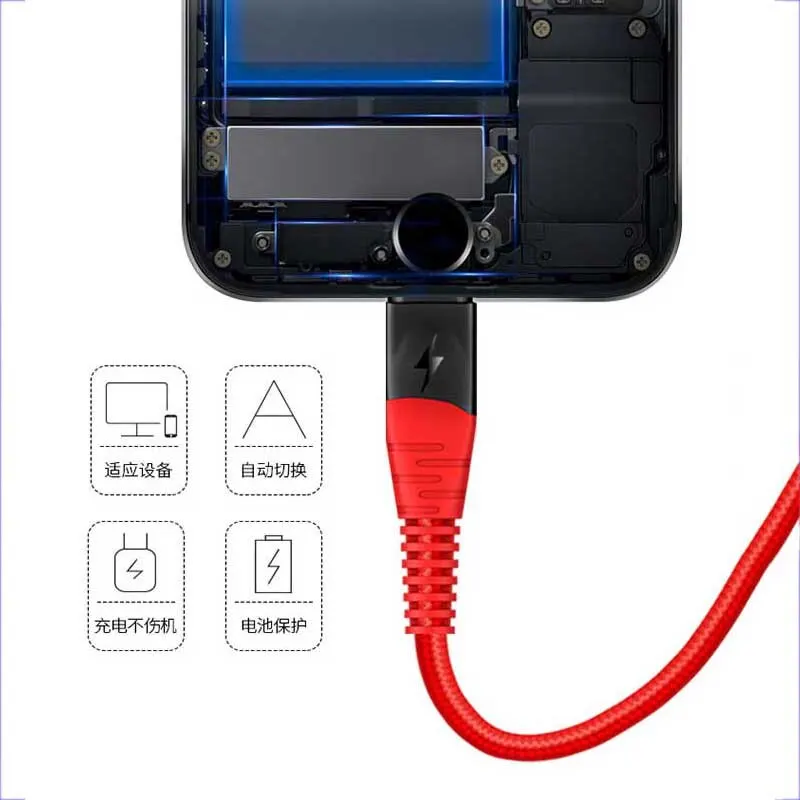 Oppselve Micro usb type-C кабель 2.4A Быстрая Зарядка Кабель Microusb для samsung Xiaomi Android мобильный телефон провод шнур 2 м