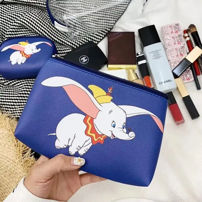 3 шт Дисней Dumbo косметички мать мешок большой емкости Сумочка, клатч портативный прозрачный ПВХ водонепроницаемый мешок для хранения