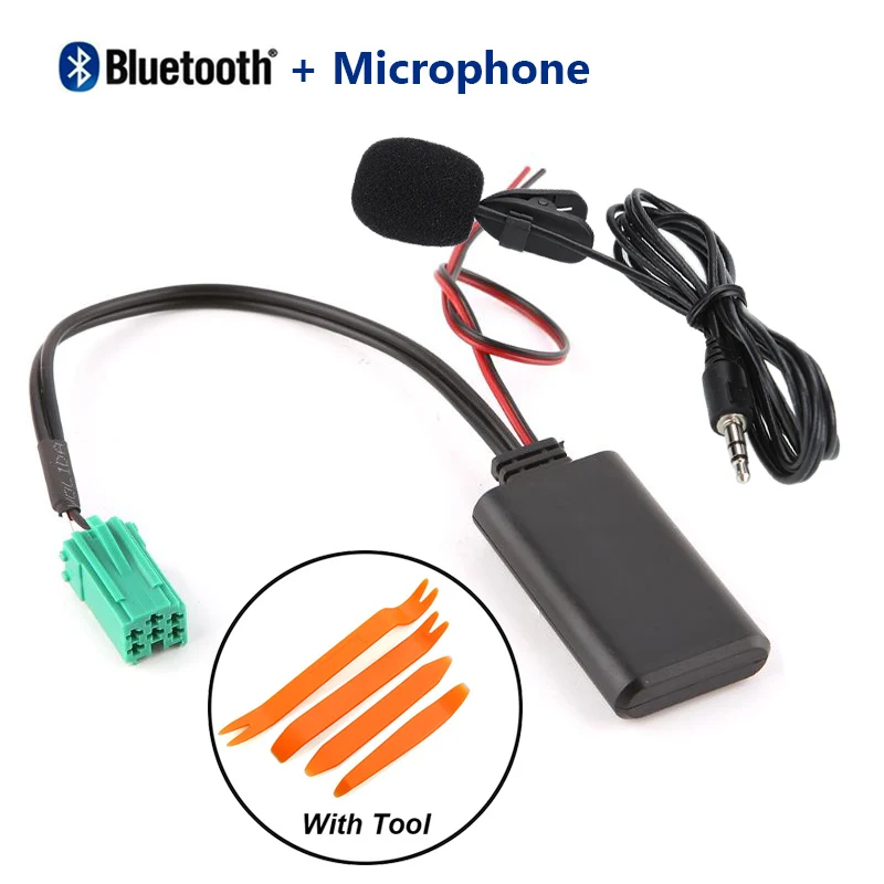 

Car Bluetooth Module AUX-in Audio Adapter + Tool & Microphone For Renault Clio Kangoo Megane Scenic