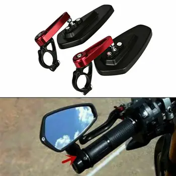 

2Pcs Red Universal High Quality Motorcycle Mirror Scooter Electric Bicycle Rearview Mirror Clearly Rotatable Adjustable