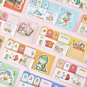 

100 Pcs Cute Animal Memo Pad Kaiwii Decor Sticky Notes index Posted Planner For Kids Scrapbooking Diary Stationery Sticker