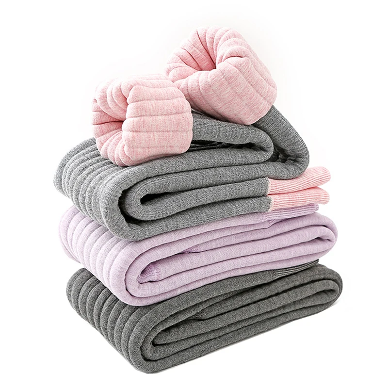 

3-12 Years Children Pants For Winter Girls Leggings Keep Warm Thick Cotton-padded Trousers -10 Temperature Kids Winter Pants