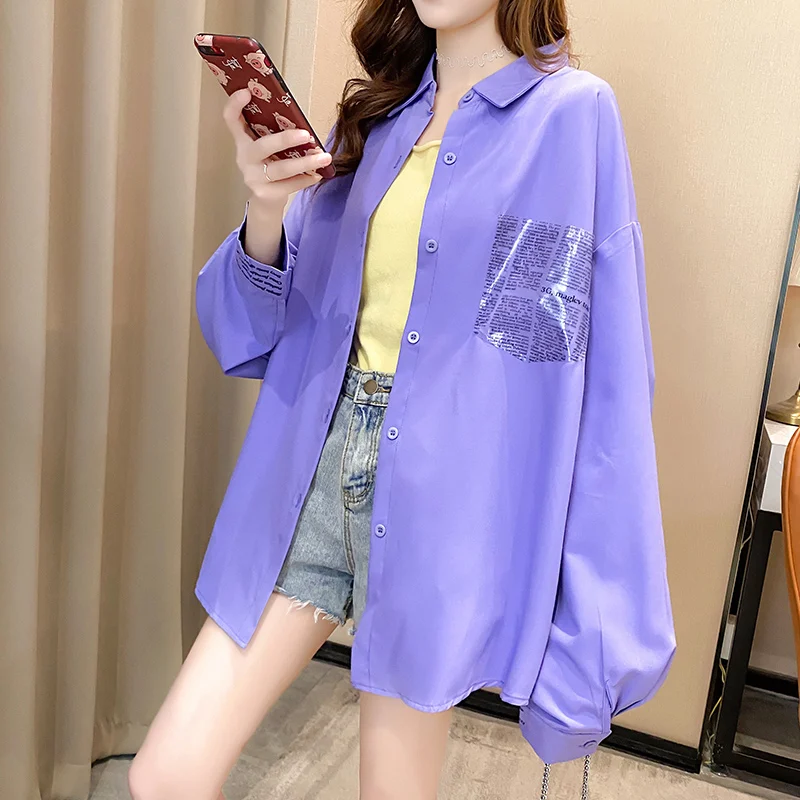 

2020 Autumn Winter Long Sleeve Patchwork Korean Shirt Women Casual Tops and Blouses Chemise Femme Camisas Mujer Women Blouses