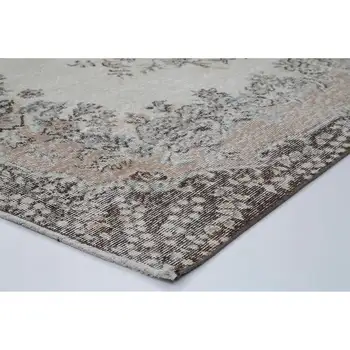 

125x254 Cm Beige Handmade Overdyed Rug-4x8 Ft