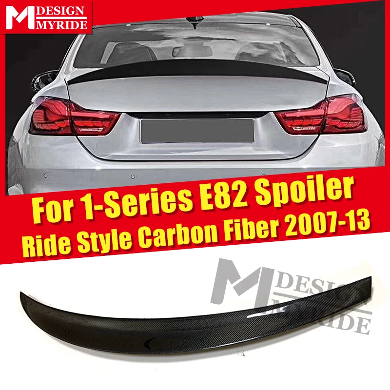 

For BMW E82 Carbon Gloss Black Trunk Spoiler Wing Ride Style 1-Series 118i 120i 125i 128i 135is Tail Wing Trunk Spoiler 2007-13