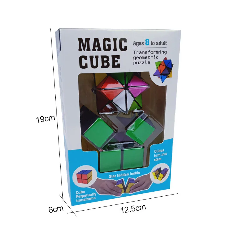 Cubo de Yoshimoto Jogo para Crianças 2 em 1 Cubo Mágico Infinito Brinquedo Relaxar Puzzel Adultos Edc Dupla Estrela Flexicube 7 para crianças adultos edc dupla estrela flexicube