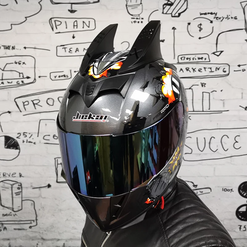 Мотоциклетный шлем для мотогонок двойной зеркальный шлем со съемной подкладкой DOT Approved - Цвет: d1