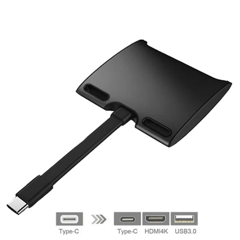 Концентратор BASIX type C с адаптером hdmi USB C концентратор к HDMI USB3.0 type-C сплиттер адаптер конвертер для MacBook type C USB 3,0 концентратор