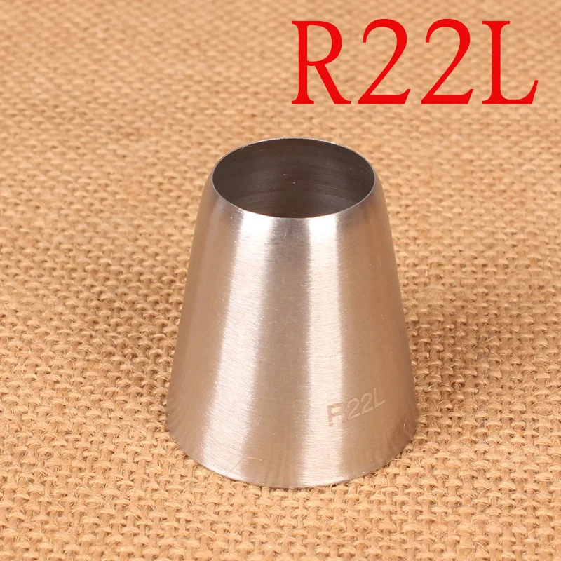 R22l Extra Large round Hole Cream Decorating Mouth Simple Wind Stainless Steel Cake Baking Tool | Дом и сад